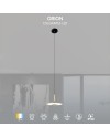 ORION * COLGANTE LED NEGRO/CUERO  1L*8W 3000K
